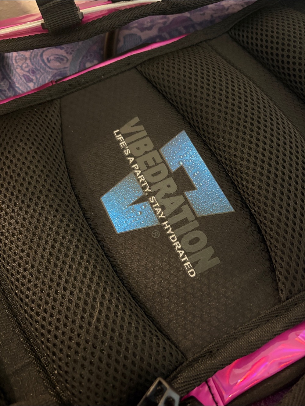 Holographic Hot Pink Vibedration Hydration Pack - Picture 5 of 14